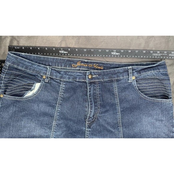 Jamie Nichole Women's Blue Denim Jeans Size 20 2-Pockets Dark Wash - Picture 9 of 10